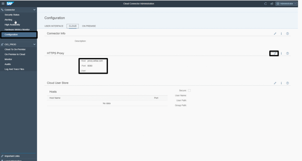 Cloud Connector Configuration